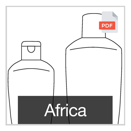 África: 130 ml, 260 ml