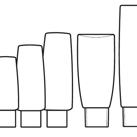 frasco-pomo: 100 ml, 160 ml, 165 ml, 180 ml, 280 ml, 380 ml, 400 ml, 500 ml, 650 ml y 1000 ml