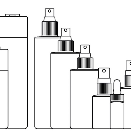 Imperial: 10 ml, 15 ml, 35 ml, 60 ml, 80 ml, 90 ml, 120 ml, 130 ml, 140 ml, 160 y 250 ml