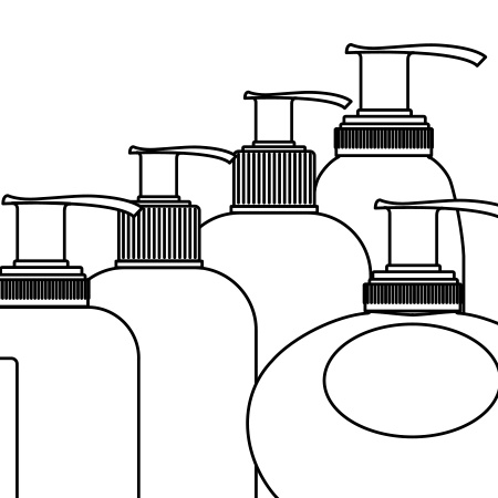 Jabón líquido: 160 ml, 200 ml, 250 ml, 275 ml, 280 ml, 300 ml, y 330 ml